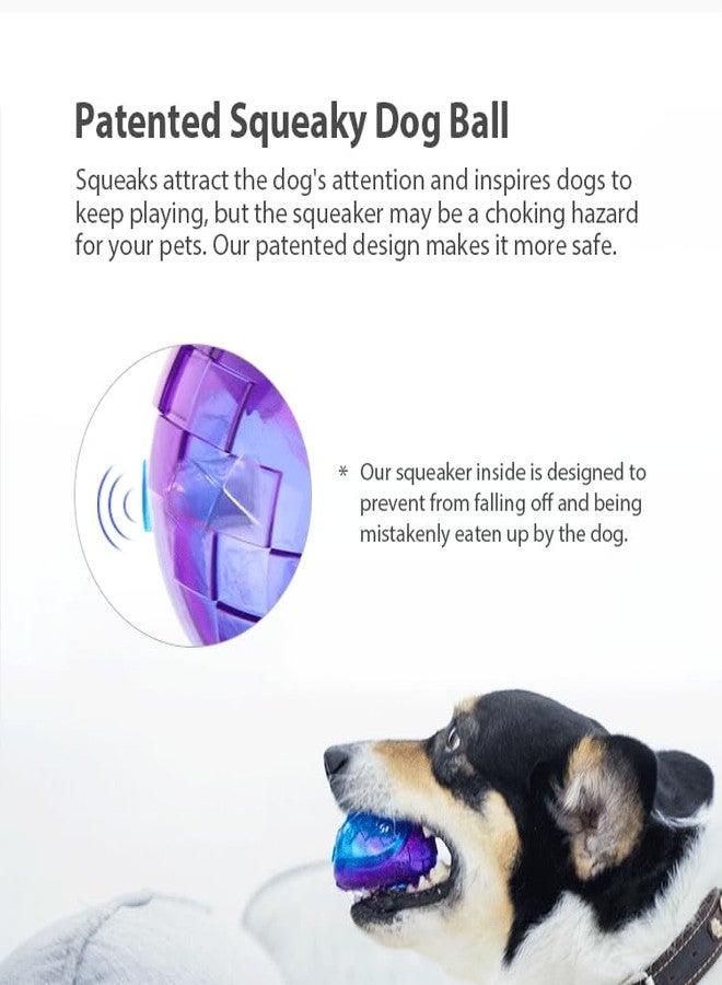 جيجوي كرة جيجوي الصريرية للكلاب، مثالية للعب والجلب، ارتداد عالٍ، تطفو على الماء، كرات مطاطية متينة وغير سامة للكلاب، لطيفة على الأسنان واللثة، لعبة مناسبة للكلاب متوسطة وكبيرة الحجم، لون أزرق، حجم كبير - Image 5